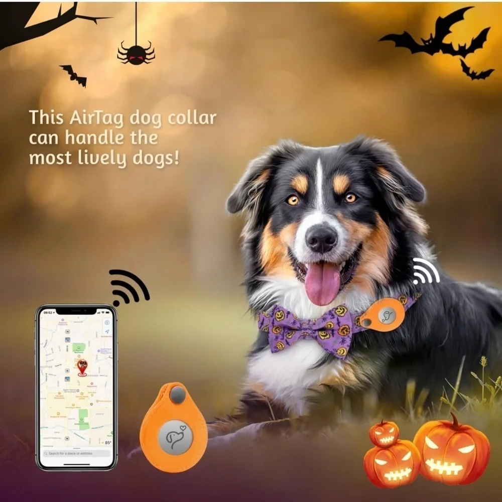 Halloween AirTag Dog Collar, Fashion Dog Collar for Small dog